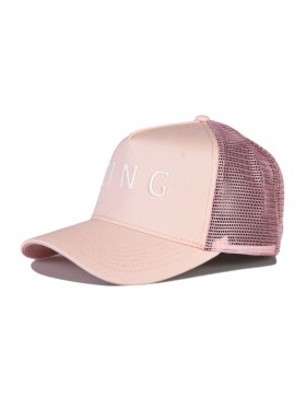 KING Apparel Leyton Curved Trucker cap - Blush